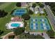Community features tennis courts, pickleball courts, and pool at 1720 Park Forest Blvd, Mount Dora, FL 32757