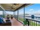 Spacious balcony with water views at 450 Bouchelle Dr # 301, New Smyrna Beach, FL 32169