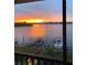 Breathtaking sunset view over calm waters from condo at 450 Bouchelle Dr # 301, New Smyrna Beach, FL 32169
