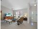 Spacious living room with neutral decor and fireplace at 21732 King Henry Ave, Leesburg, FL 34748