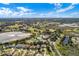 Aerial view of community near lake and golf course at 5416 Essex Ct, Leesburg, FL 34748