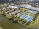 Community overview showing amenities and lake at 1010 Nantucket Sound, Mount Dora, FL 32757