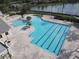 Community pool with lap lanes and spa at 1010 Nantucket Sound, Mount Dora, FL 32757
