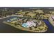 Aerial view of community amenities including pool, tennis and pickleball courts at 2440 Pawtucket Pass, Mount Dora, FL 32757