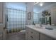 Guest bathroom with single vanity, toilet, and shower/tub combo at 3332 Flagship Ave, Tavares, FL 32778