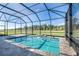 Inviting screened-in pool overlooking the backyard at 38805 Ranch Gate Blvd, Umatilla, FL 32784