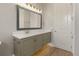 Elegant bathroom with floating vanity and updated fixtures at 38805 Ranch Gate Blvd, Umatilla, FL 32784