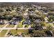 Aerial view of a residential neighborhood showcasing various homes and landscaping at 33516 Overton Dr, Leesburg, FL 34788