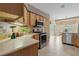 Kitchen features stainless steel appliances and light wood cabinets at 4803 Sawgrass Lake Cir, Leesburg, FL 34748