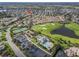 Aerial view showing home location within a community with golf course at 397 Simpson St, The Villages, FL 32162