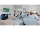 Open concept living area with light blue walls and comfy seating at 1006 Sayle St, The Villages, FL 32162