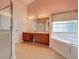 Bathroom with a double vanity, large shower and a garden tub at 4634 Summerbridge Cir, Leesburg, FL 34748