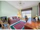 Comfortable home office space with built-in shelving and desk at 4634 Summerbridge Cir, Leesburg, FL 34748