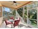 Relaxing screened porch with seating area and tranquil views at 2915 Etowah Park Blvd, Tavares, FL 32778