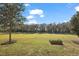 Spacious backyard with grassy area and raised garden beds at 29549 Caspian St, Leesburg, FL 34748