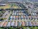 Aerial view showing house and surrounding homes at 409 Rose Croft Ter, The Villages, FL 32162