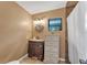 Simple bathroom with a single vanity and shower at 4626 Ne 7Th St, Ocala, FL 34470