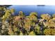 Aerial view of lakefront property with houses and surrounding vegetation at 10285 Ne 218Th Lane Rd, Fort Mc Coy, FL 32134