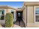 Inviting entryway with a pathway and well maintained landscaping at 1494 Walnut Way, The Villages, FL 32163