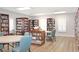 Community library with bookshelves and tables at 21502 King Henry Ave, Leesburg, FL 34748