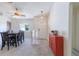 Bright dining area with a table and chairs near the entryway at 26939 Forest Hills St, Leesburg, FL 34748