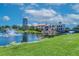 Picturesque community center with lake views and fountain at 955 Ladera Ranch Rd, Kissimmee, FL 34759