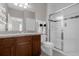 Clean bathroom with a large shower and modern vanity at 1150 Blarney St, Minneola, FL 34715