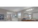 Bathroom with soaking tub, double vanity, and view of bedroom at 1150 Blarney St, Minneola, FL 34715
