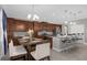 Modern kitchen with stainless steel appliances and an island at 1150 Blarney St, Minneola, FL 34715