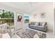 Bright sunroom features comfy seating, large windows, and access to the backyard at 2051 Palo Alto Ave, The Villages, FL 32159