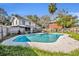 Relaxing kidney-shaped pool with ample surrounding space at 214 S Woodland St, Winter Garden, FL 34787