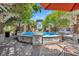 Circular fountain with tile accents in town square at 214 S Woodland St, Winter Garden, FL 34787