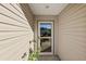 Exterior view of the front door entrance to the home at 4414 Cameo Cir, The Villages, FL 32163