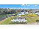 Community shuffleboard courts with lake view at 1435 Mohawk Cir, Tavares, FL 32778