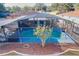 Aerial view of the home's private pool and backyard at 316 Amanda Ln, Leesburg, FL 34748