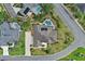 Aerial view of house, pool, and surrounding neighborhood at 2126 Lake Ridge Dr, The Villages, FL 32162