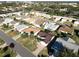 Aerial view of a residential neighborhood with single-Gathering homes at 2361 E Gaffney Ave, The Villages, FL 32162