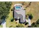 Overhead view of the house highlighting its pool and location at 39320 Harbor Hills Blvd, Lady Lake, FL 32159