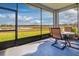 Relaxing screened porch overlooking a tranquil lake view at 5717 Illumination Ln, Leesburg, FL 34748