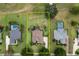 Aerial view of single-Gathering home with pool and large lot at 39539 Harbor Hills Blvd, Lady Lake, FL 32159