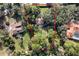 Aerial view of single-story house on a wooded lot at 1029 Elysium Blvd, Mount Dora, FL 32757