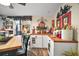 Corner of a kitchen with butcher block counters and festive decorations at 1715 Lilly Ln, Lady Lake, FL 32159