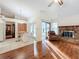 Kitchen features breakfast bar and access to living areas at 9835 Lakeshore Dr, Clermont, FL 34711