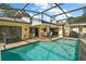 Large inviting pool with screened patio and plenty of seating at 1281 Gray Ct, Eustis, FL 32726