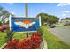 Lake Harris Shores Clubhouse entrance sign at 13340 Country Club Dr, Tavares, FL 32778