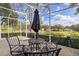 Relaxing screened patio with seating area and golf course view at 3614 Kingswood Ct, Clermont, FL 34711