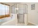 Bathroom with shower, bathtub, and updated vanity at 4817 Summerbridge Cir, Leesburg, FL 34748