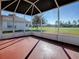 Relaxing screened porch overlooking a lush golf course at 520 Grand Vista Trl, Leesburg, FL 34748