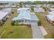 Aerial view of manufactured home community, highlighting property location at 1431 Mohawk Cir, Tavares, FL 32778