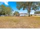 Spacious backyard with a large tree and chain link fence at 17925 Se 100Th Ter, Summerfield, FL 34491